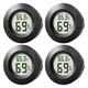 4-Pack Mini Hygrometer Thermometer Indoor Outdoor Round Humidity Meter, Small Di