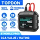 TOPDON Wireless 12V Auto Battery Tester 24V System Analyzer App AGM GEL CCA