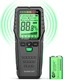 Digital Pinless Moisture Meter Wood Concrete Tester 3-Color LCD Alarm Green NEW